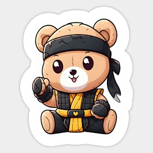 Cute Ninja Clan Bear Kawaii Sticker